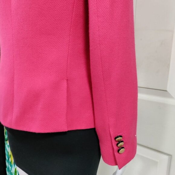 Giorgio Armani Cashmere Long Sleeve Peak Lapel Preppy Work Blazer Pink 36 - Picture 8 of 16
